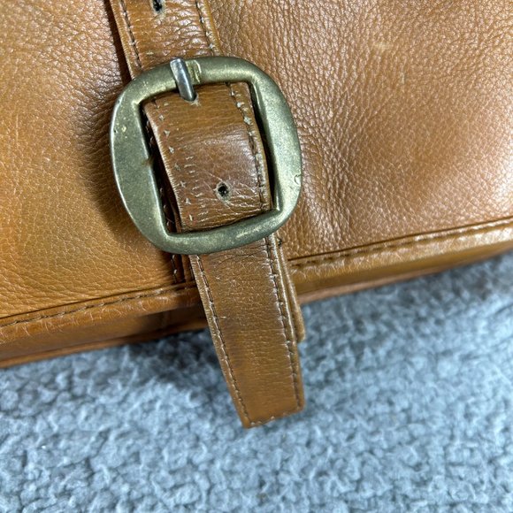 Boulder Ridge Leather Book Bag Messenger Shoulder Strap Heavy Worn In School - Picture 6 of 16